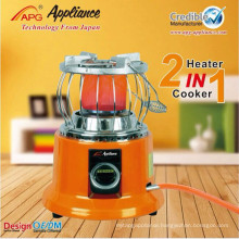 New multi-functional indoor natural gas heater, gas cooker and heater